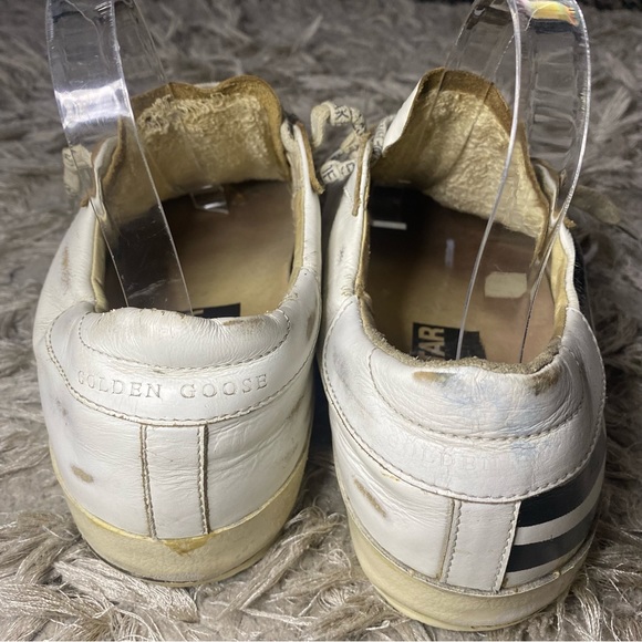 GOLDEN GOOSE LIMITED EDITION BLACK STAR SUPERSTAR SNEAKERS men size 9 - Picture 8 of 15